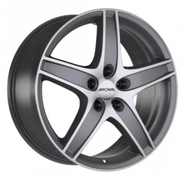 Ronal R48 W8.5 R18 PCD5x120 ET35 DIA82 titanium front diamond cut